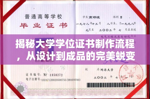 商洛揭秘大学学位证书制作流程，从设计到成品的完美蜕变